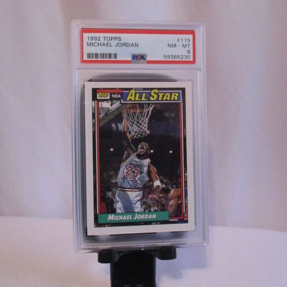 1992 TOPPS MICHAEL JORDAN #115 NM-MT PSA 8 - Picture 1 of 2